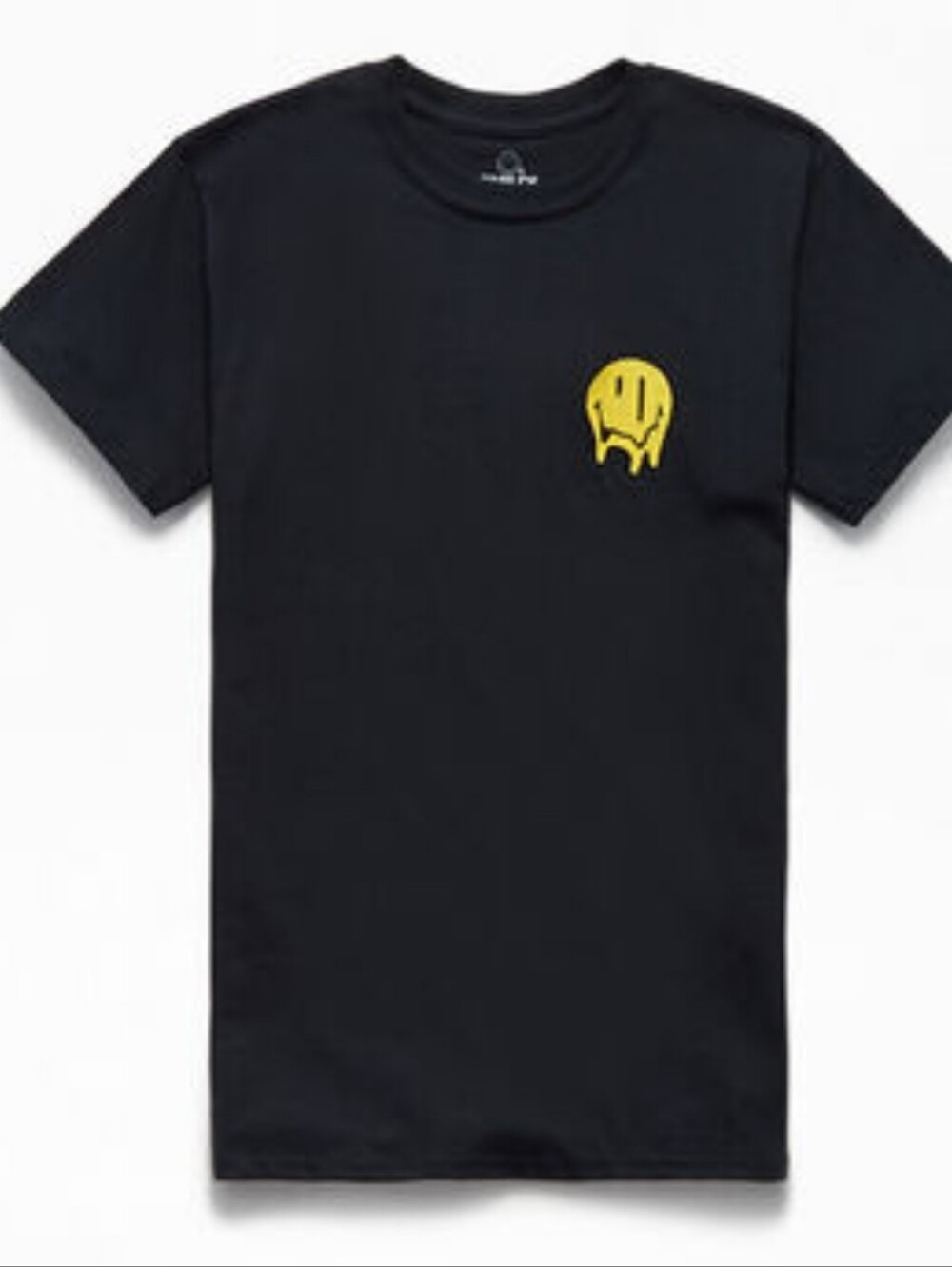Smiley Originals Black Embroidered T-Shirt. 